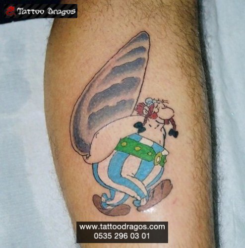 Asteriks Cartoon Tattoo