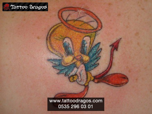 Carton Tweety Tattoo