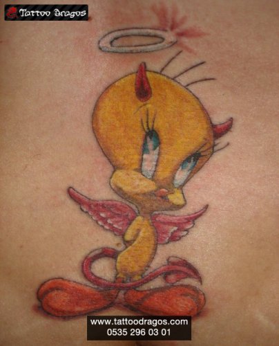 Carton Tweety Tattoo