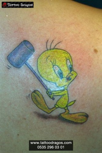 Carton Tweety Tattoo