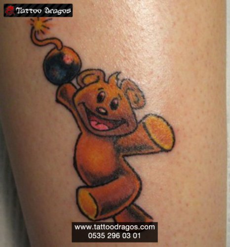 Cartoon Ayı Tattoo