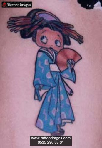 Cartoon Geyşa Tattoo