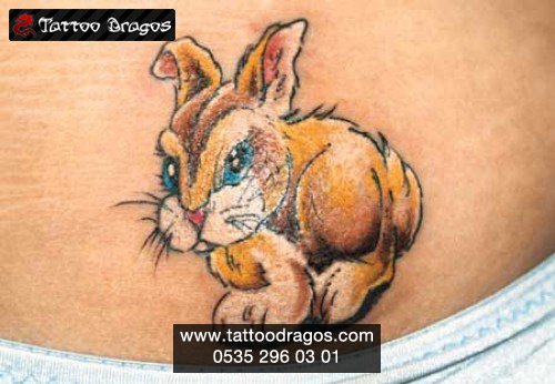 Cartoon Tavşan Tattoo