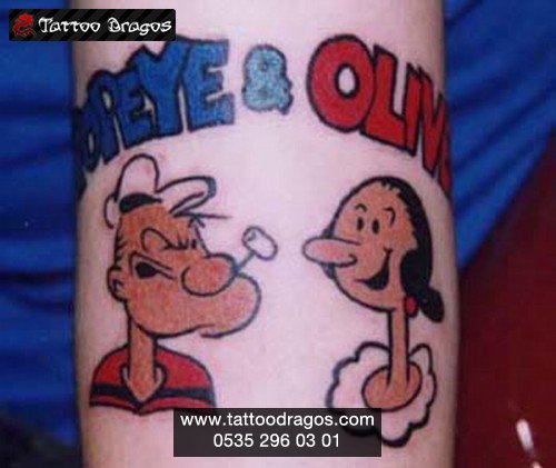 Cartoon Temel Reis Tattoo