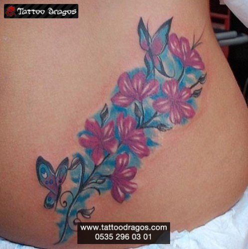 Çiçek Kelebek Tattoo