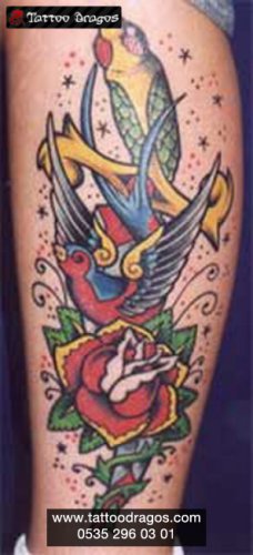 Çiçek Kuş Tattoo