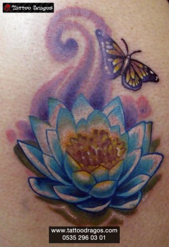 Çiçek Ve Kelebek Tattoo