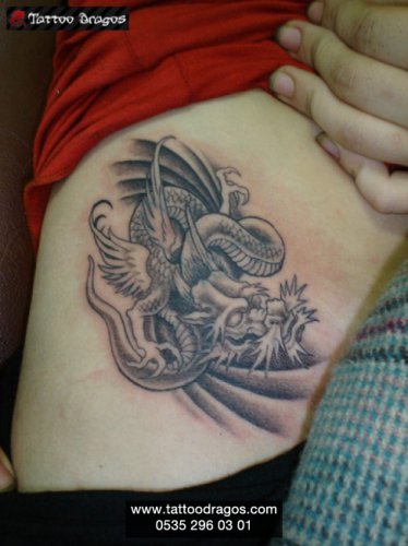 Dragon Gölgeli Tattoo
