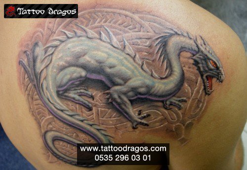 Dragon Renkli Tattoo