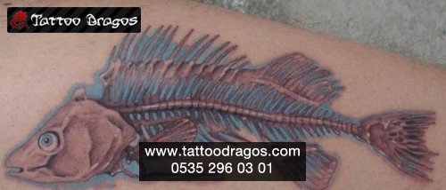 Fosil Balık Tattoo