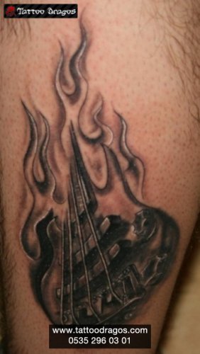 Gitar Alev Tattoo