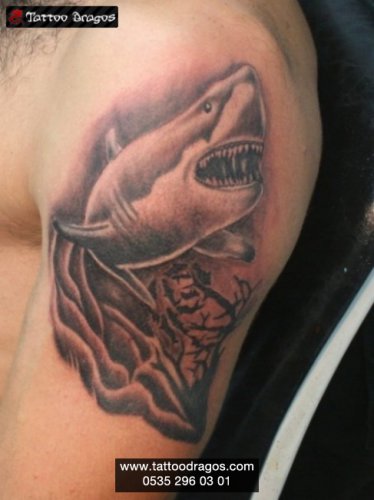 Gölgeli Köpekbalığı Tattoo