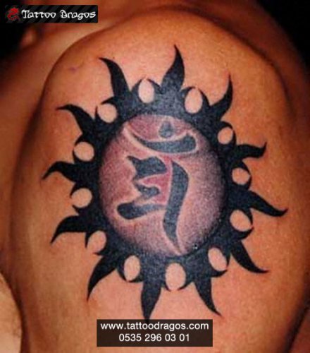 Güneş Tribal Tattoo