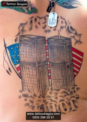 İkiz Kuleler Amerika Tattoo