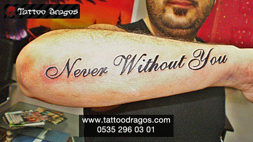 İngilizce Yazı Tattoo