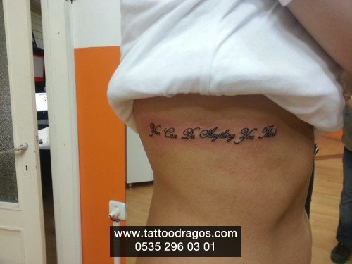 İngilizce Yazı Tattoo