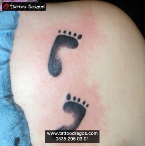 İnsan Ayak İzi Tattoo