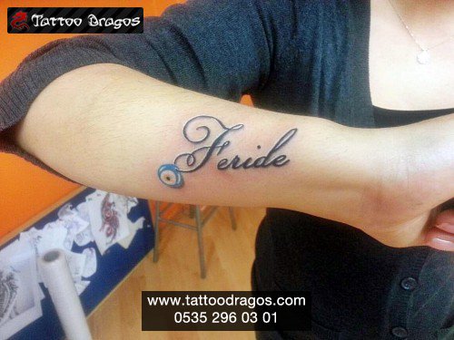 İsim Nazar Boncuğu Tattoo