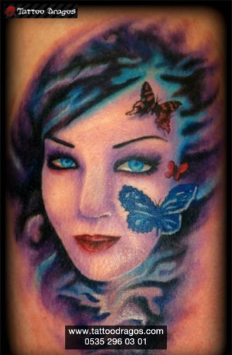 Kadın Kelebek Tattoo
