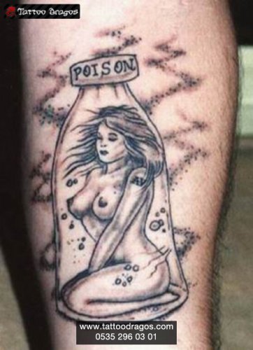 Kadın Şişe Tattoo