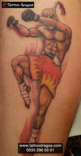 Kick Boksçu Tattoo