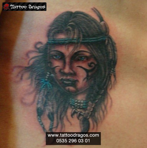 Kızılderili Kadın Tattoo