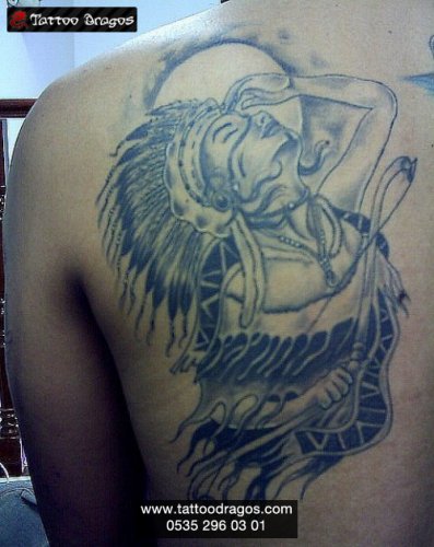 Kızılderili Okçu Tattoo