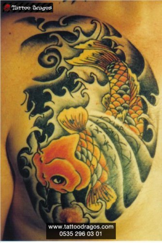 Koi Japon Balığı Tattoo