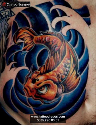 Koi Japon Balığı Tattoo