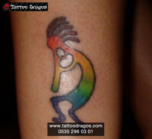 Kokobeli Cartoon Tattoo