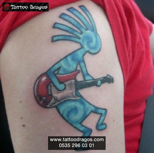 Kokobeli Cartoon Tattoo