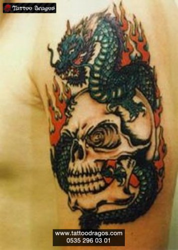 Kurukafa Dragon Ejderha Tattoo