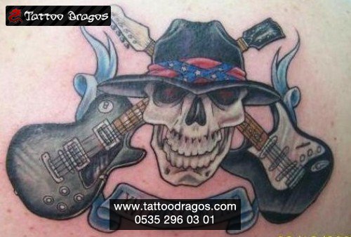 Kurukafa Gitar Tattoo