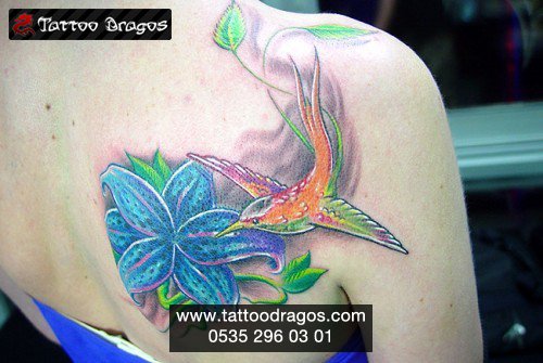 Kuş Çiçek Tattoo
