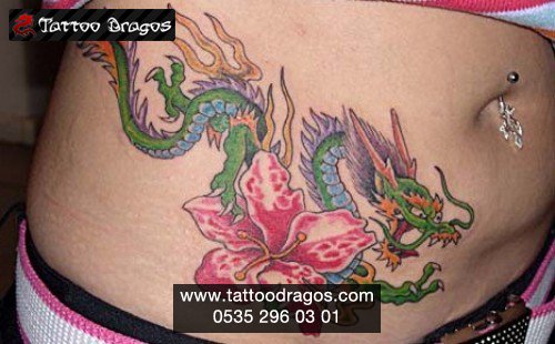 Lotus Dragon Tattoo
