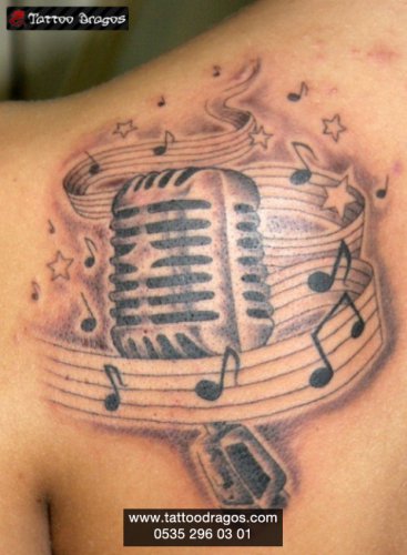 Microfon Notalar Tattoo