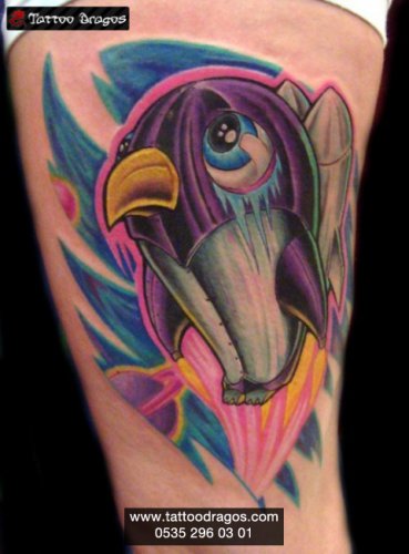 Penguen Roket Tattoo