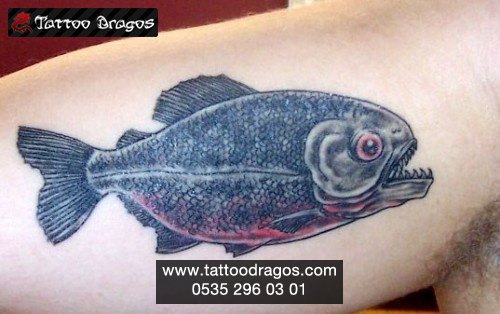 Piranha Balık Tattoo