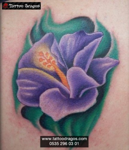 Renkli Çiçek Tattoo