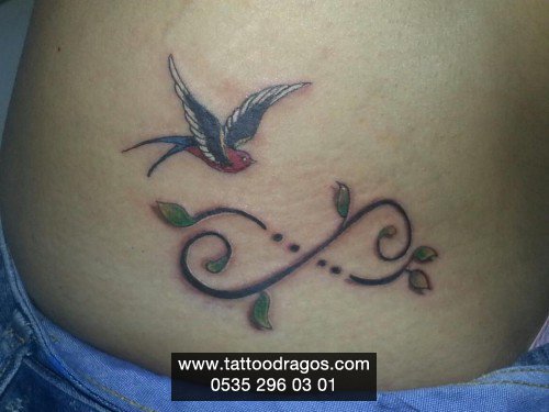 Sonsuzluk İşareti Kuş Tattoo