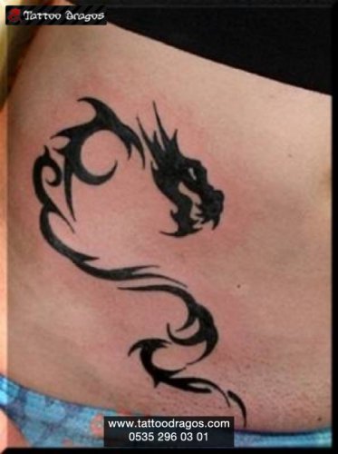 Tribal Dragon Tattoo