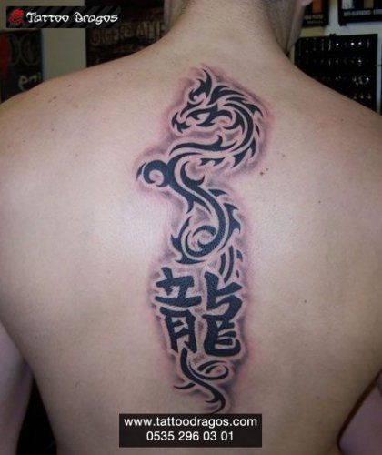 Tribal Dragon Ejderha Tattoo