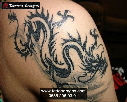 Tribal Dragon Ejderha Tattoo