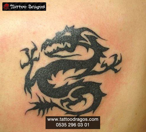 Tribal Dragon Ejderha Tattoo