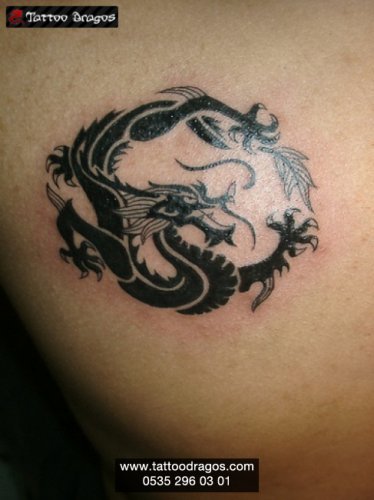 Tribal Dragon Ejderha Tattoo