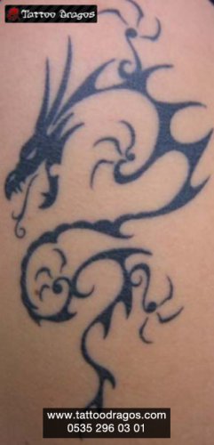 Tribal Dragon Ejderha Tattoo