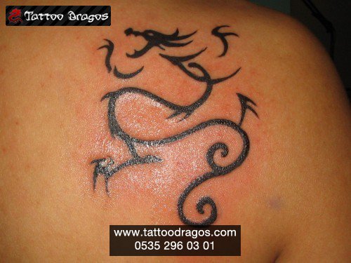 Tribal Dragon Ejderha Tattoo