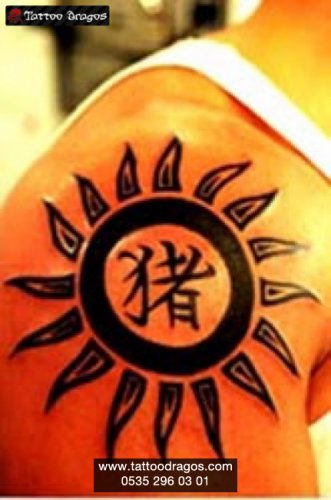 Tribal Güneş Tattoo