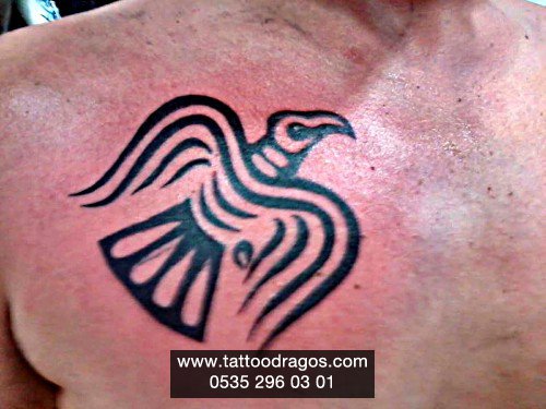 Tribal Kuş Tattoo