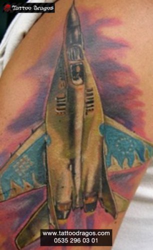 Uçak Jet Tattoo